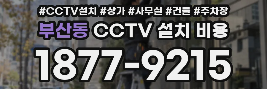 부산동 CCTV 설치 비용