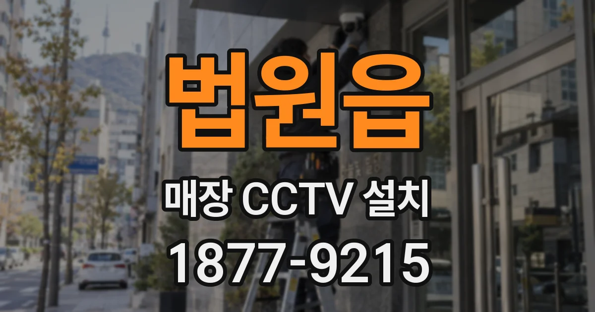 법원읍 매장 CCTV 설치