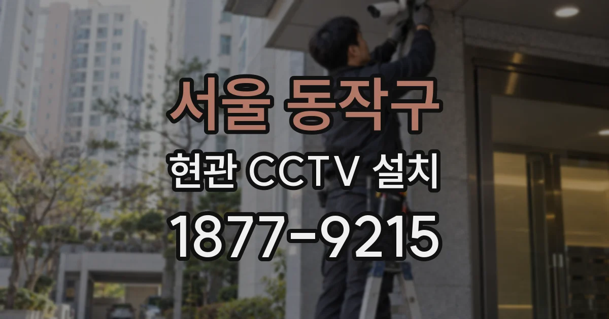 서울 동작구 현관 CCTV 설치