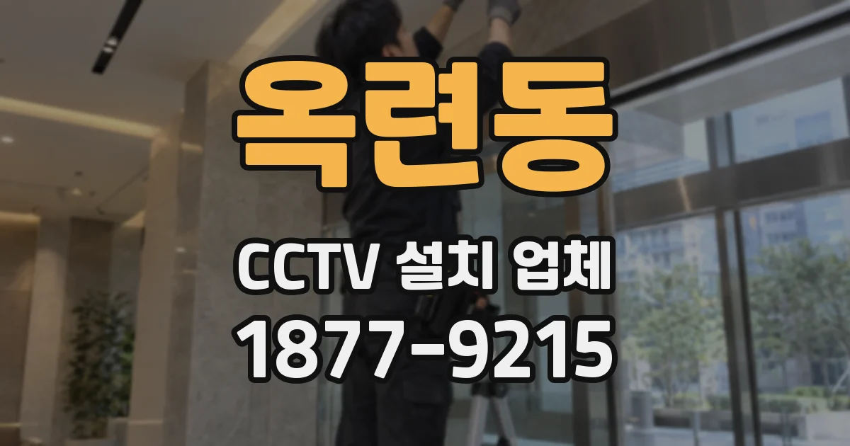 옥련동 CCTV 설치 업체
