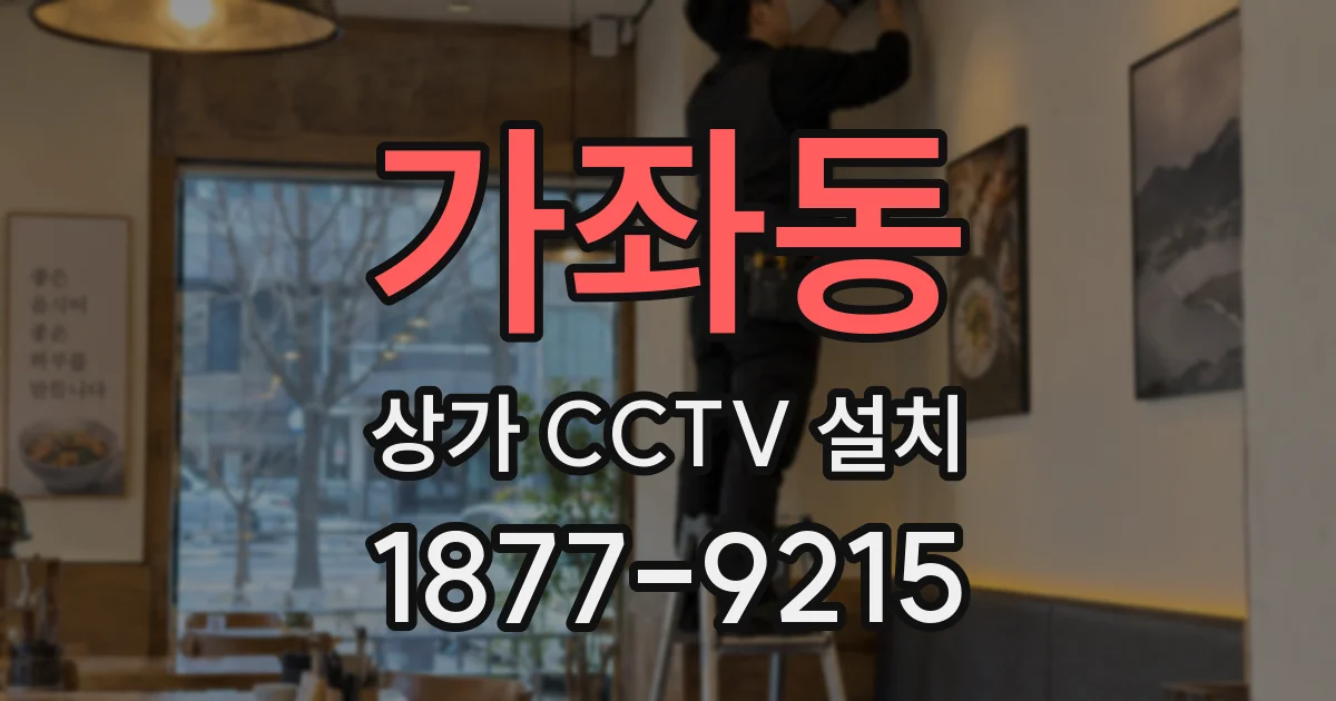 가좌동 상가 CCTV 설치