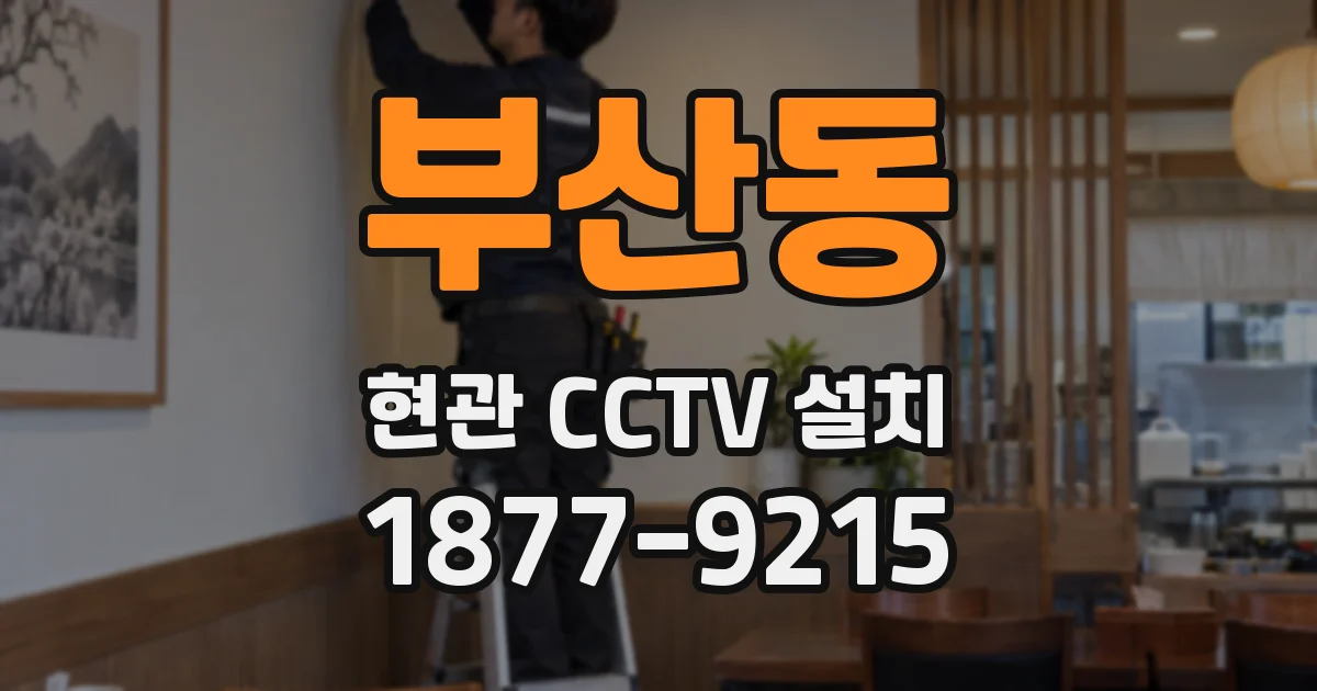 부산동 현관 CCTV 설치