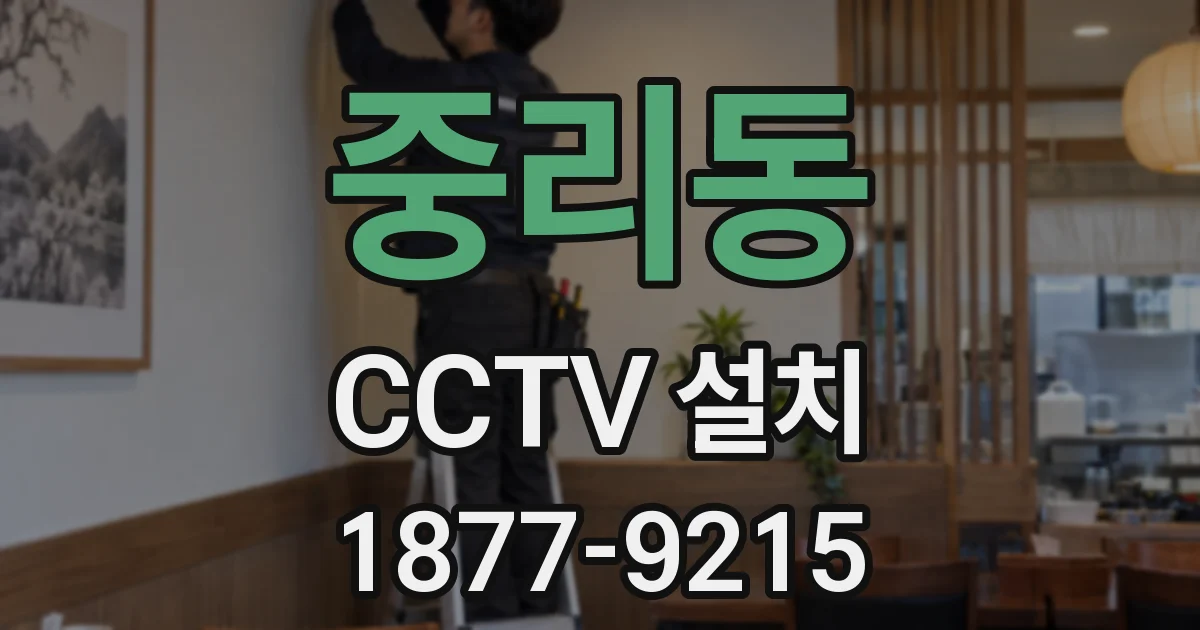 중리동 CCTV 설치