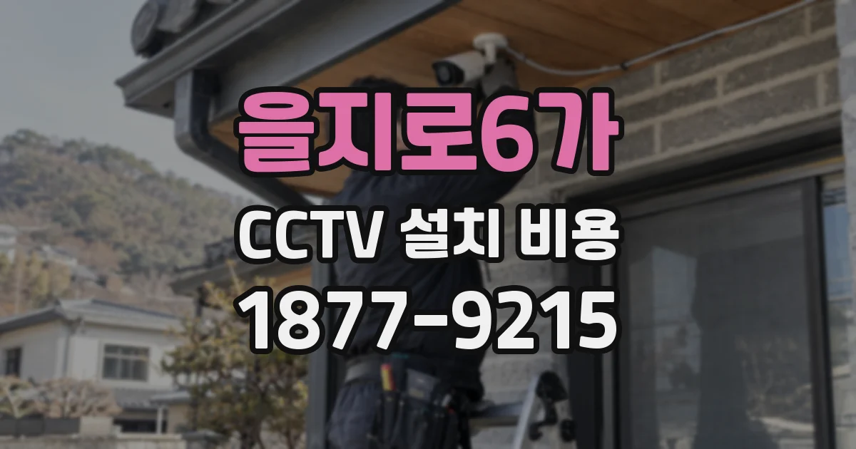 을지로6가 CCTV 설치 비용