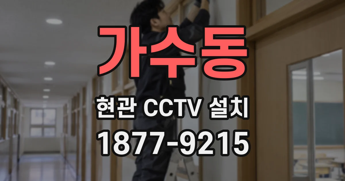 가수동 현관 CCTV 설치