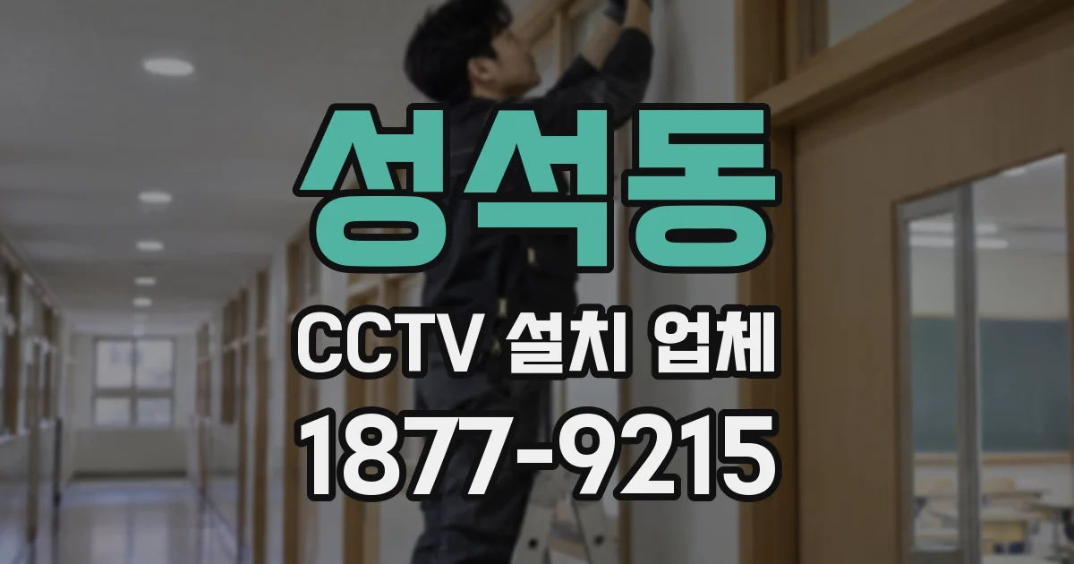 성석동 CCTV 설치 업체