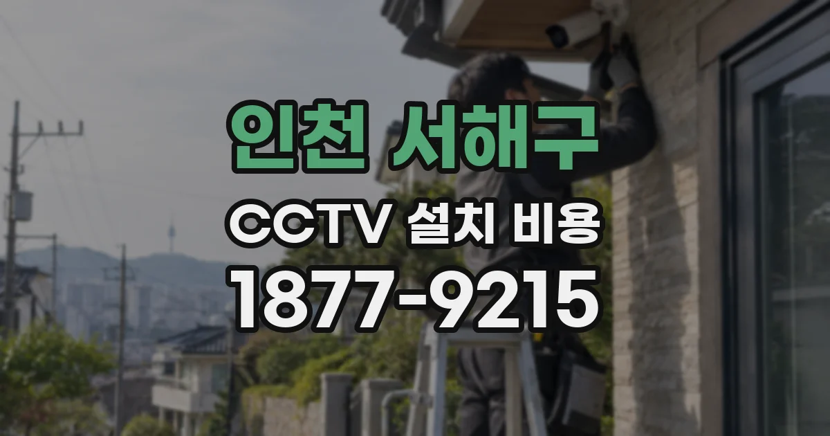 인천 서해구 CCTV 설치 비용