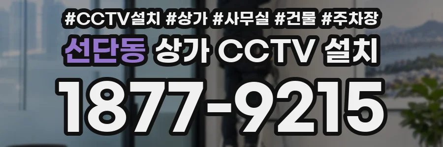 선단동 상가 CCTV 설치