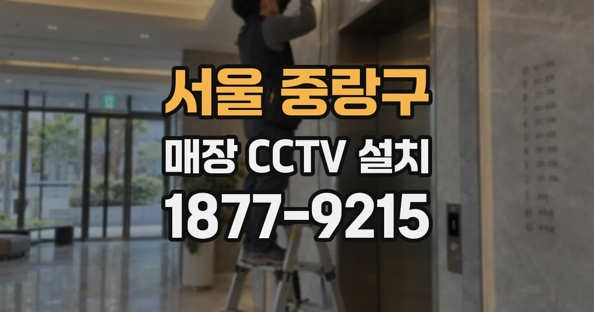 서울 중랑구 매장 CCTV 설치