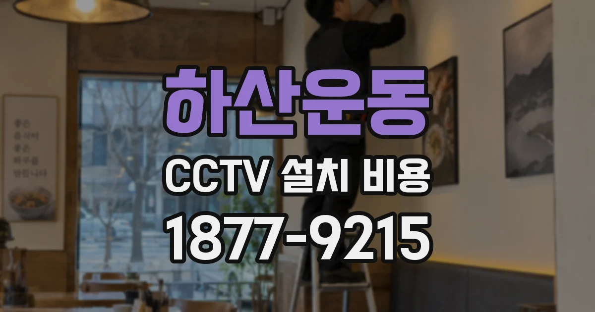 하산운동 CCTV 설치 비용