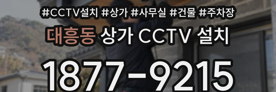 대흥동 상가 CCTV 설치