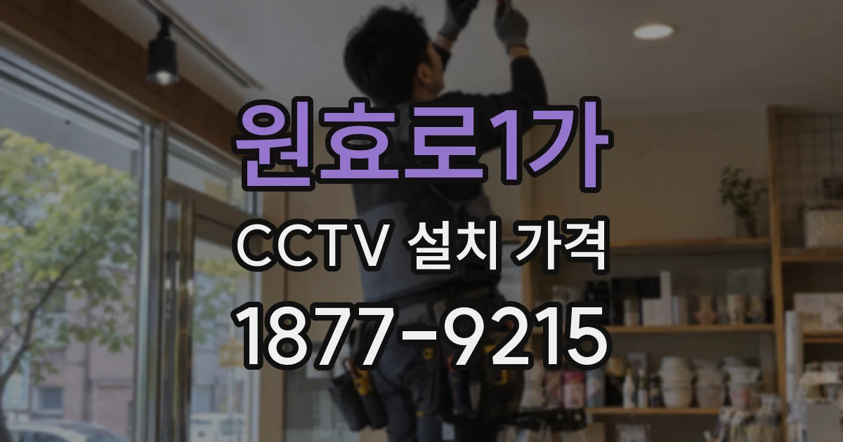 원효로1가 CCTV 설치 가격