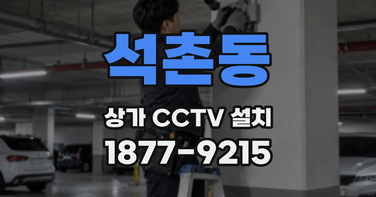 석촌동 상가 CCTV 설치