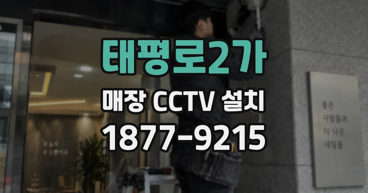 태평로2가 매장 CCTV 설치