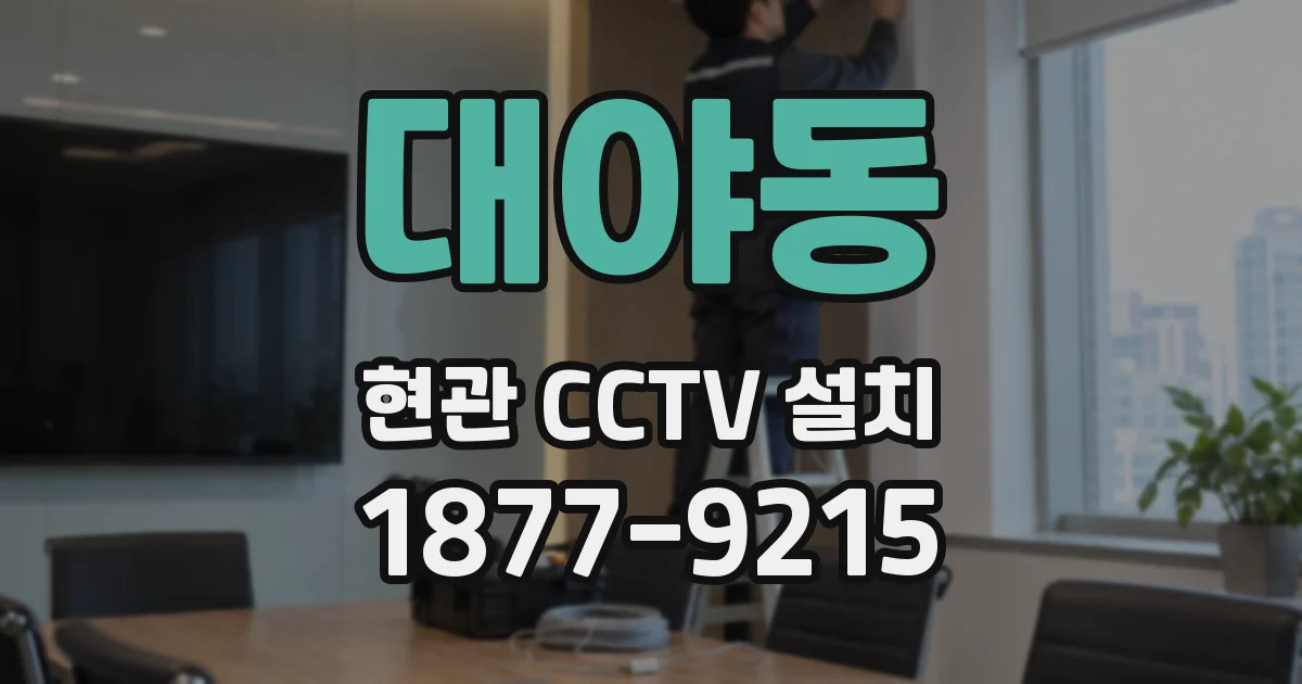 대야동 현관 CCTV 설치