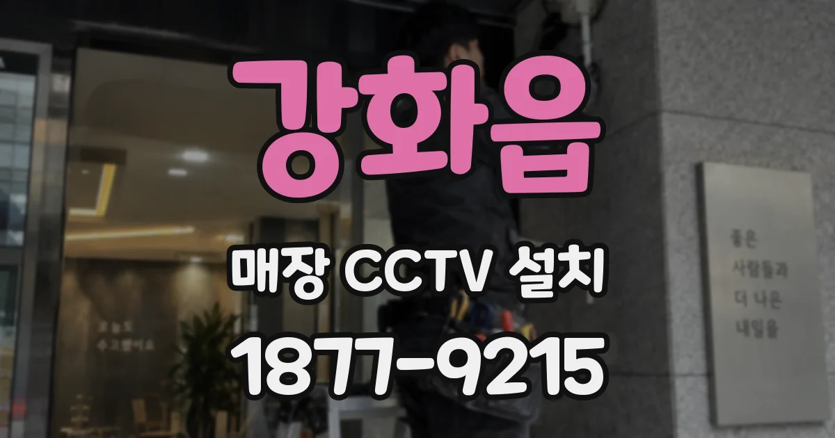 강화읍 매장 CCTV 설치