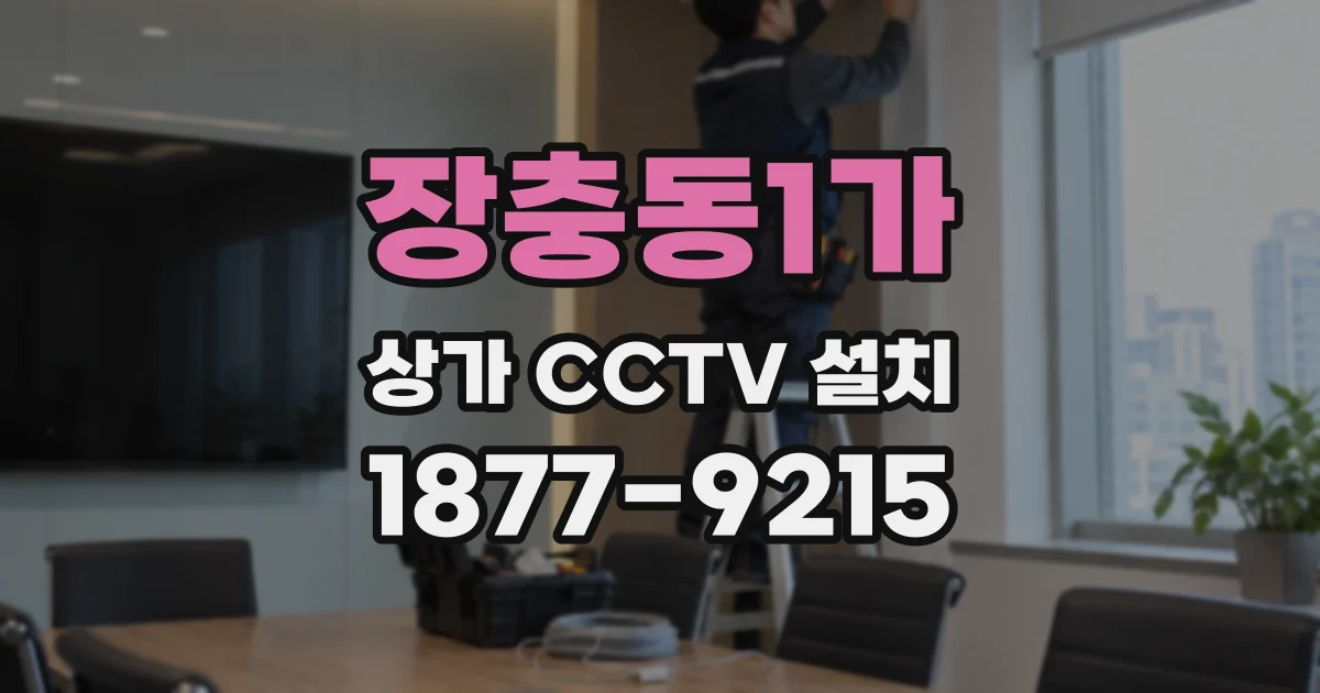 장충동1가 상가 CCTV 설치