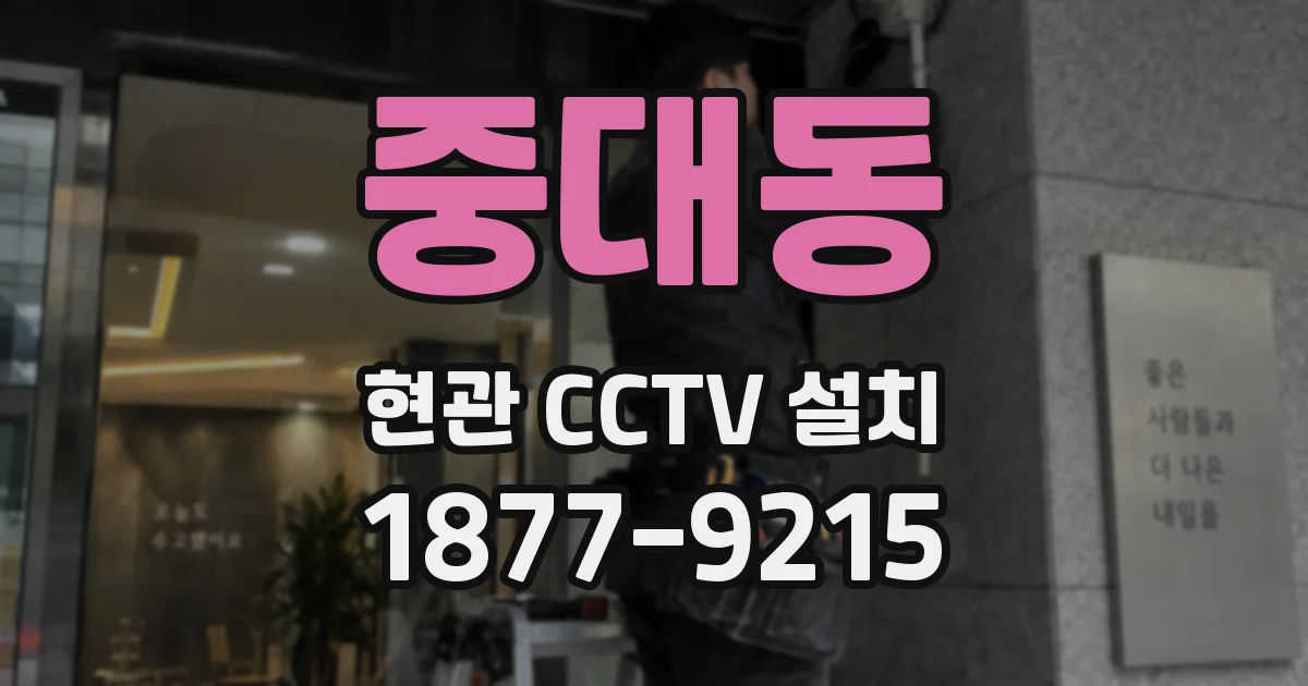 중대동 현관 CCTV 설치