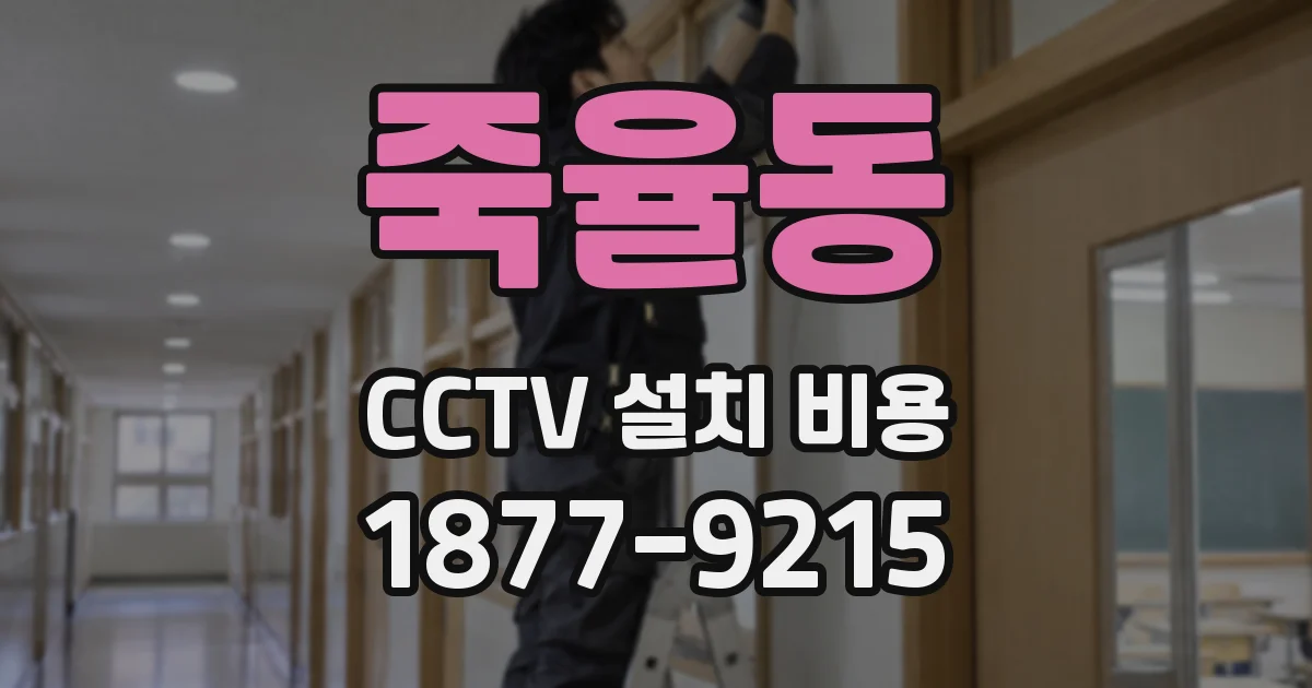 죽율동 CCTV 설치 비용