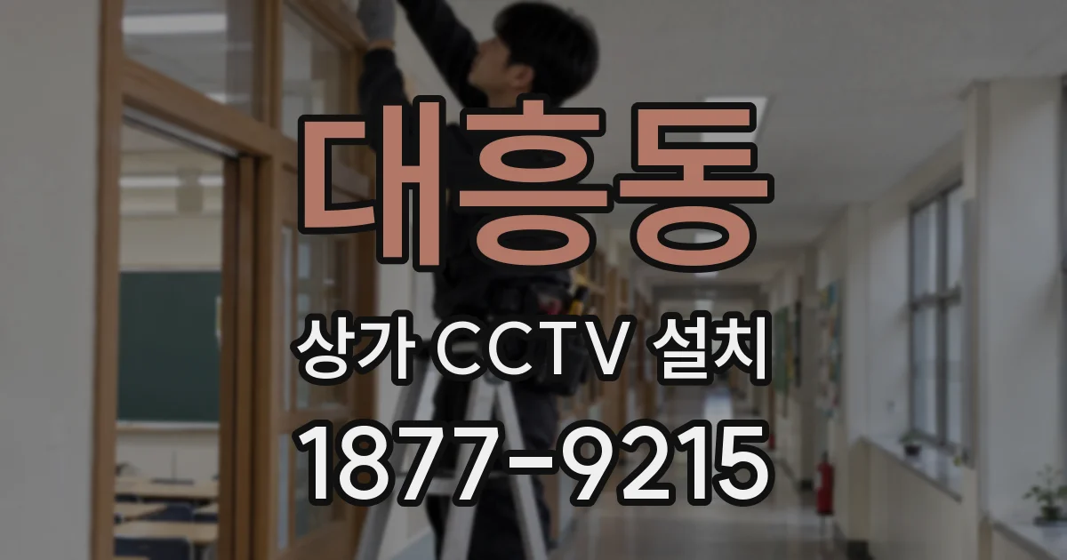 대흥동 상가 CCTV 설치