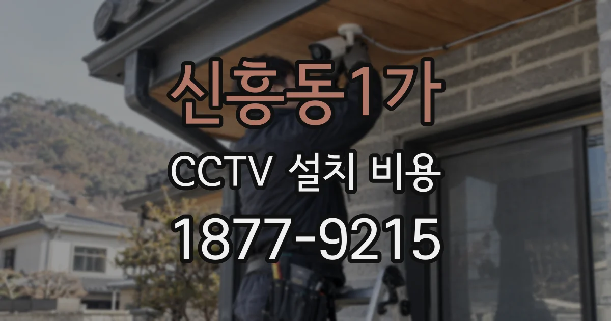 신흥동1가 CCTV 설치 비용