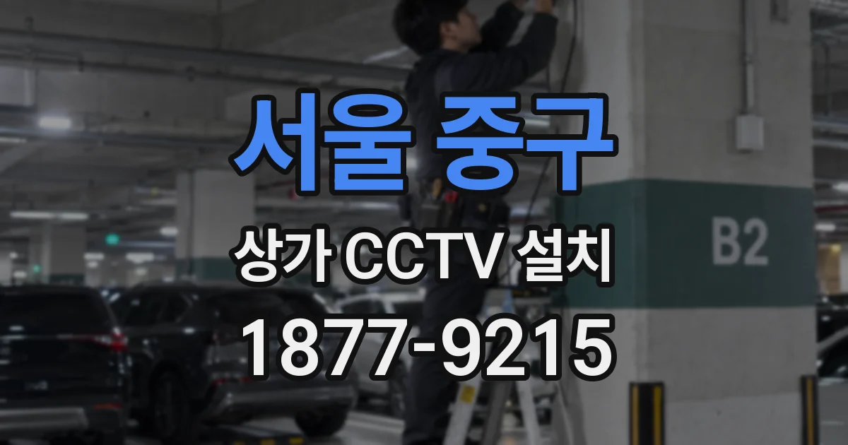 서울 중구 상가 CCTV 설치