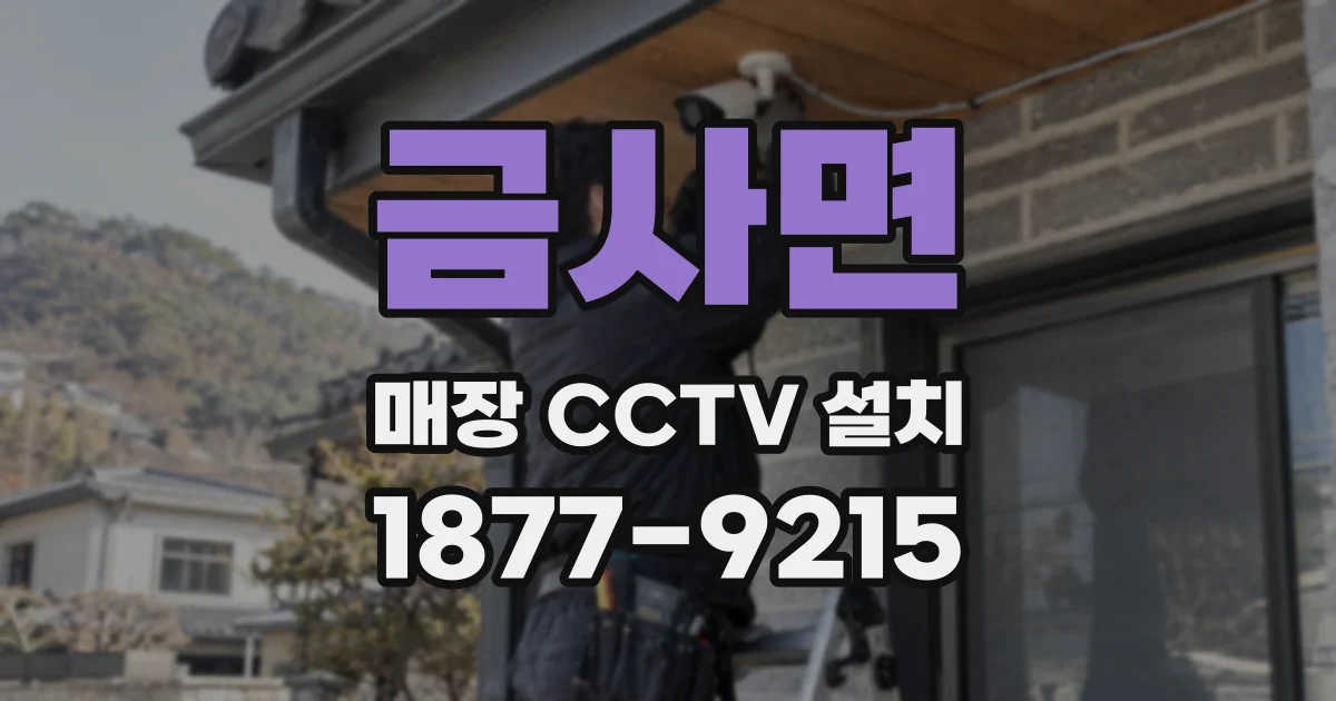 금사면 매장 CCTV 설치