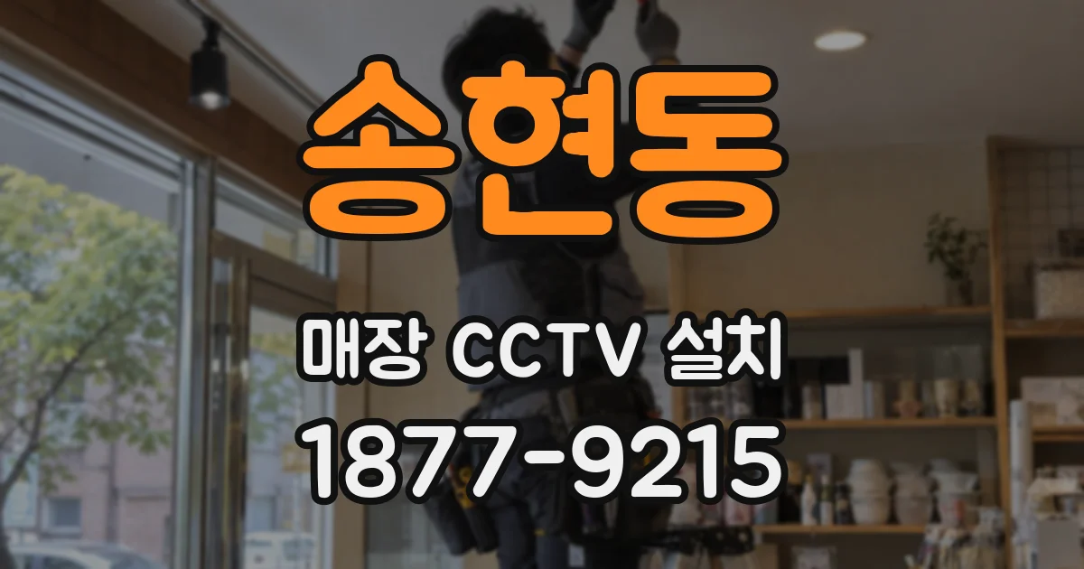 송현동 매장 CCTV 설치