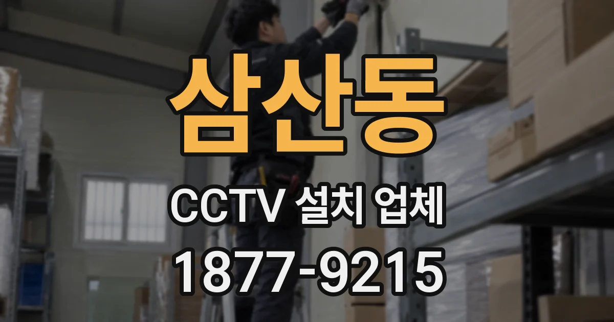 삼산동 CCTV 설치 업체