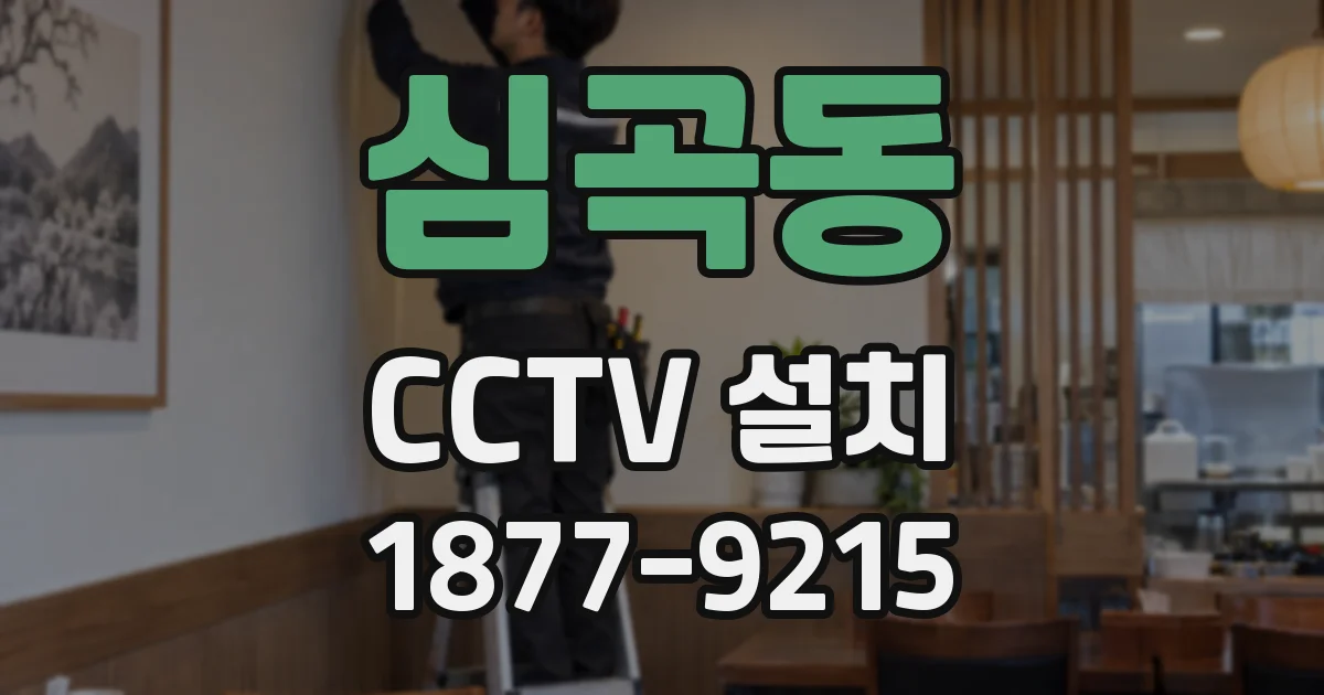 심곡동 CCTV 설치