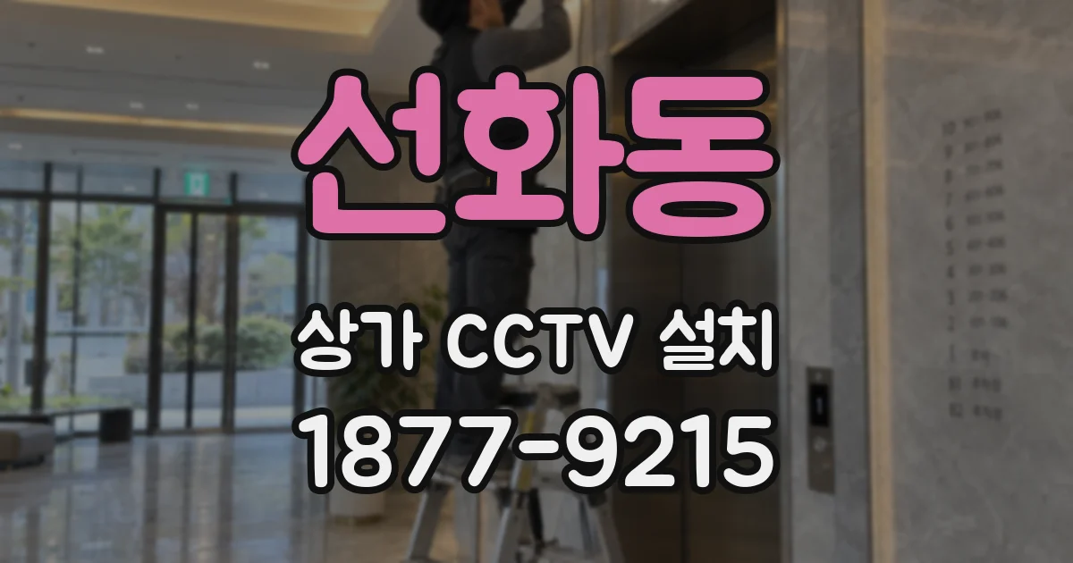 선화동 상가 CCTV 설치