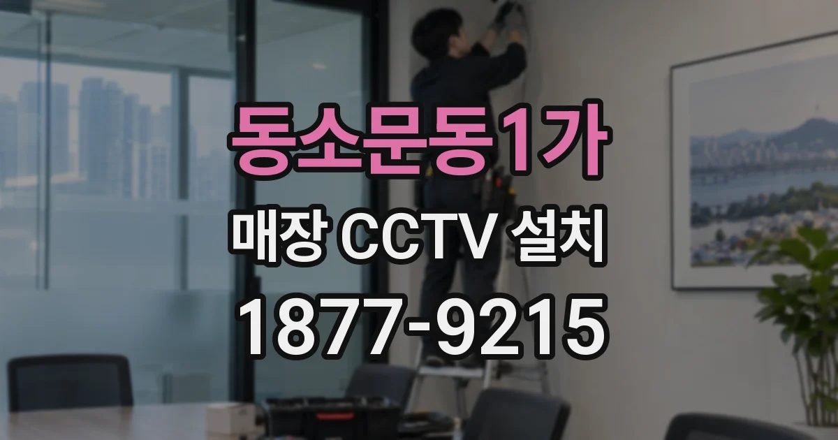 동소문동1가 매장 CCTV 설치