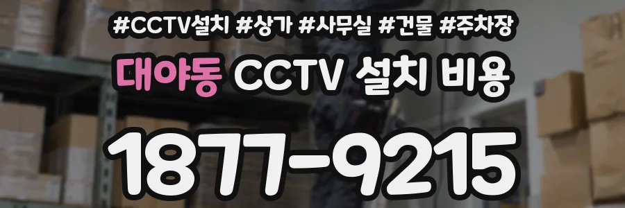 대야동 CCTV 설치 비용