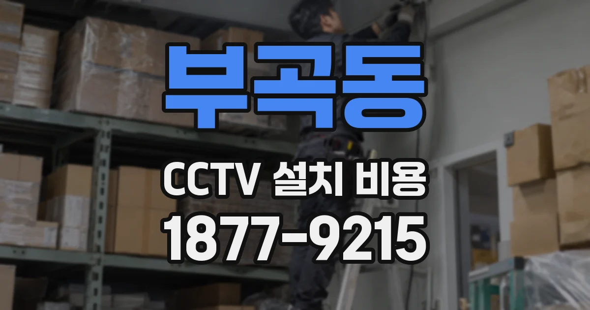 부곡동 CCTV 설치 비용