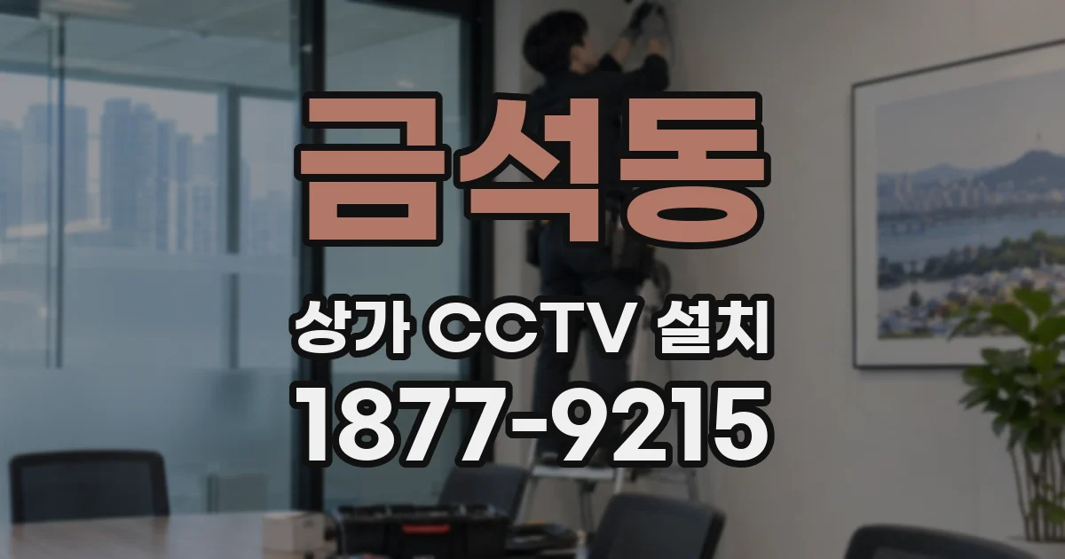 금석동 상가 CCTV 설치