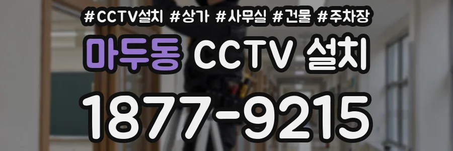 마두동 CCTV 설치