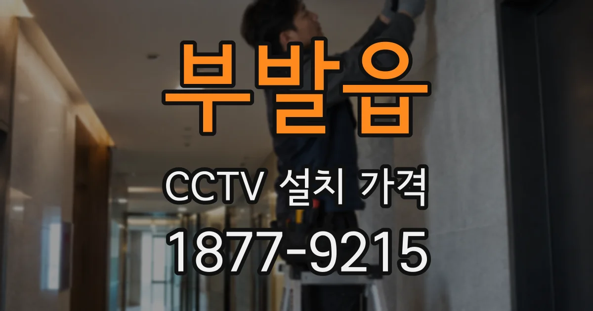 부발읍 CCTV 설치 가격