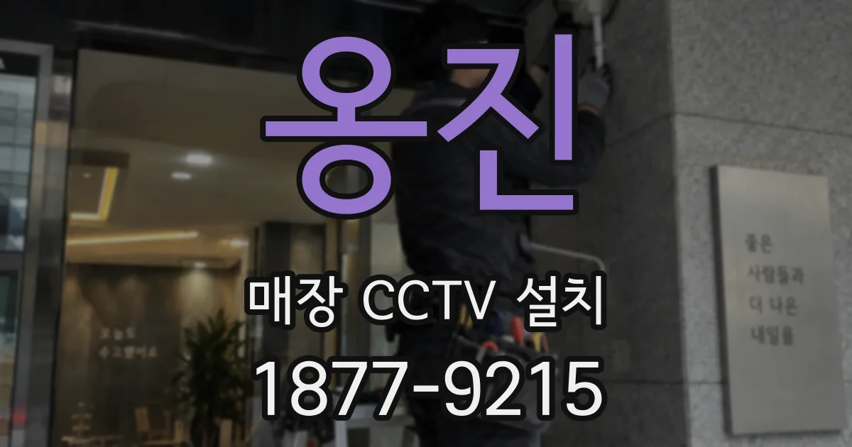 옹진 매장 CCTV 설치