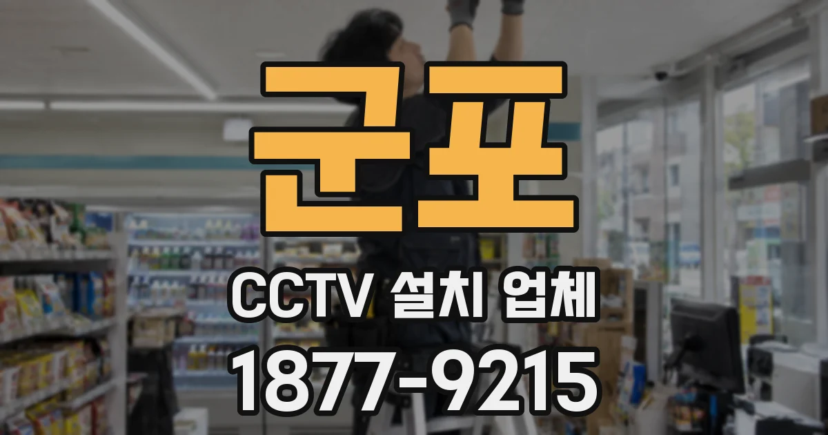 군포 CCTV 설치 업체