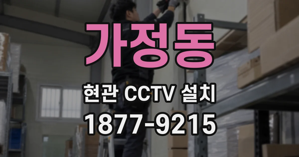 가정동 현관 CCTV 설치