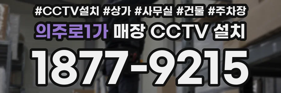 의주로1가 매장 CCTV 설치