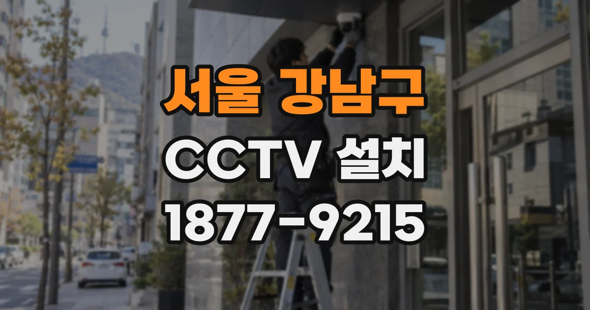 서울 강남구 CCTV 설치