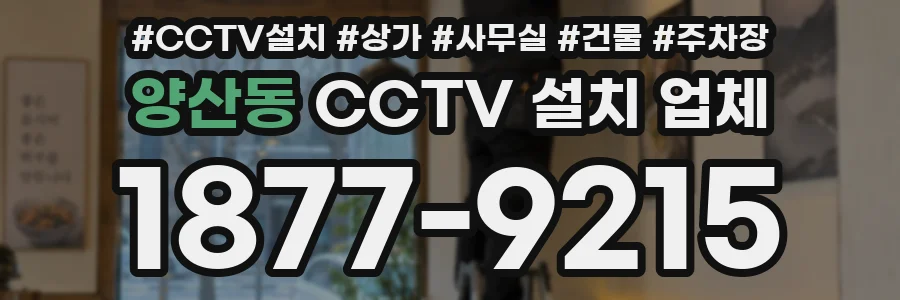 양산동 CCTV 설치 업체