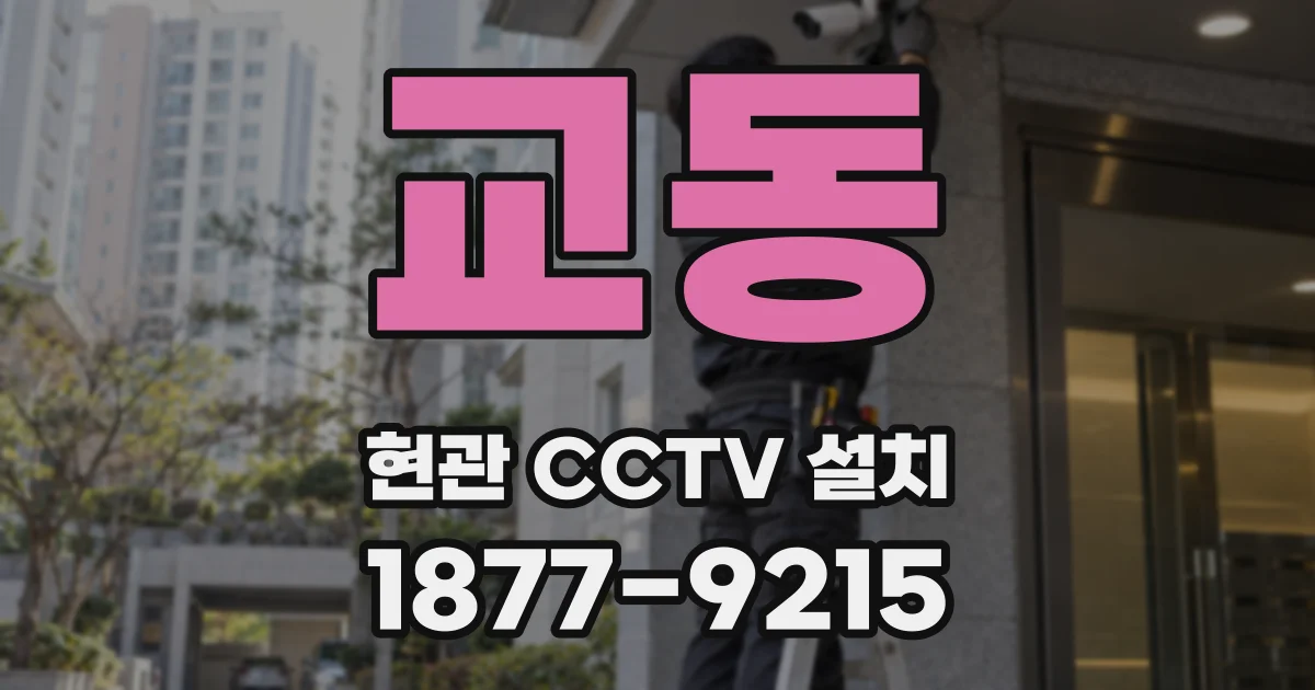 교동 현관 CCTV 설치