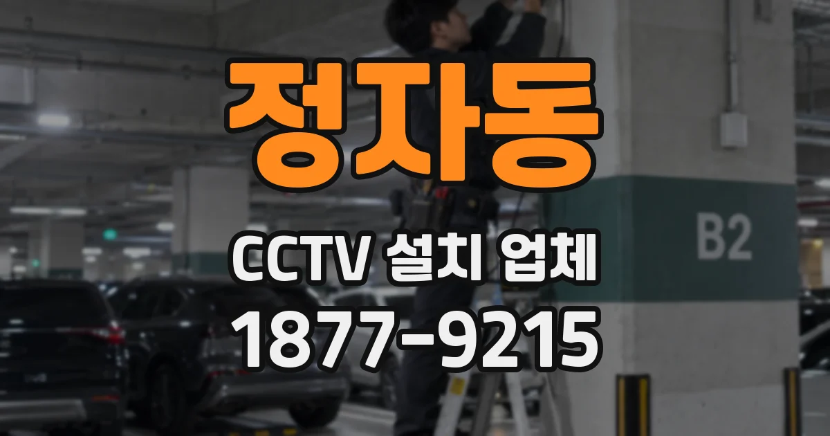 정자동 CCTV 설치 업체