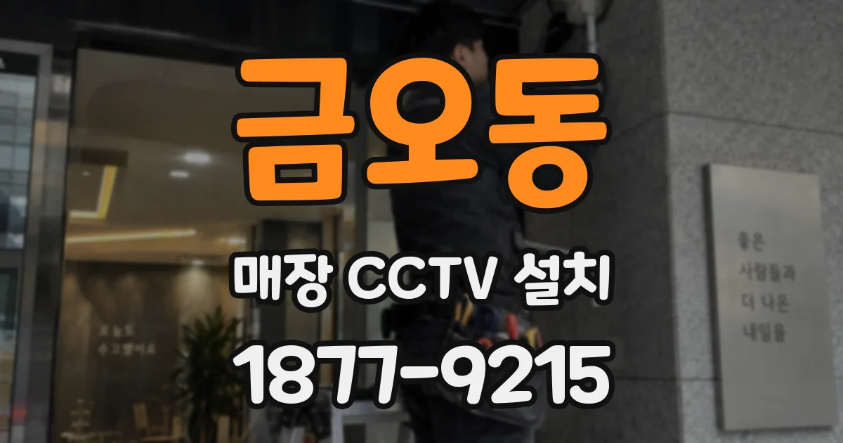 금오동 매장 CCTV 설치