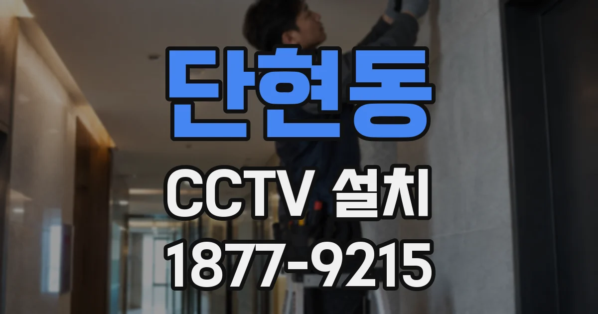 단현동 CCTV 설치