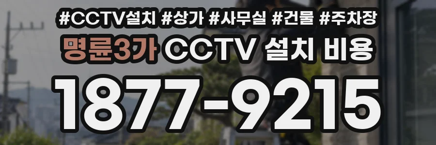 명륜3가 CCTV 설치 비용