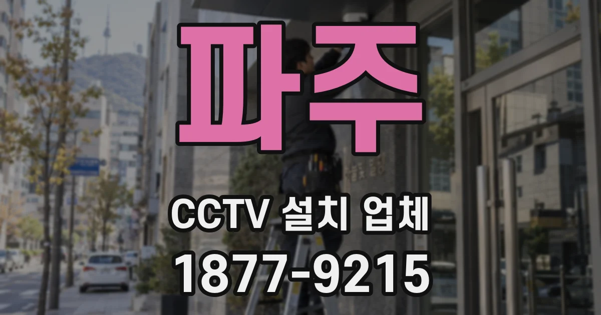 파주 CCTV 설치 업체