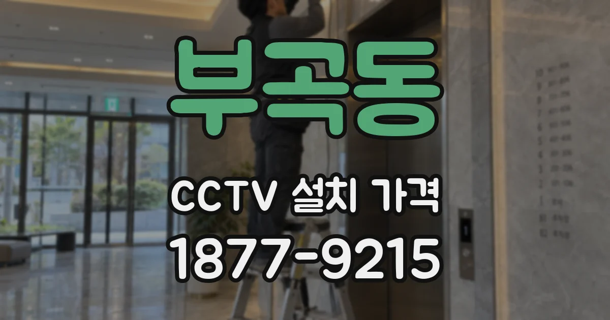 부곡동 CCTV 설치 가격